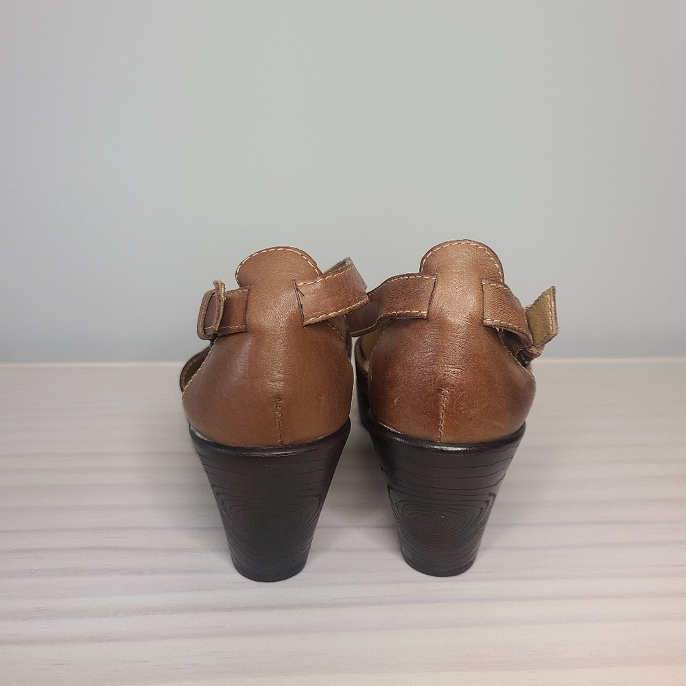 🍉 NEW Softspots Brown Wedge Heel Sandals Size 7.5 - Picture 3 of 7